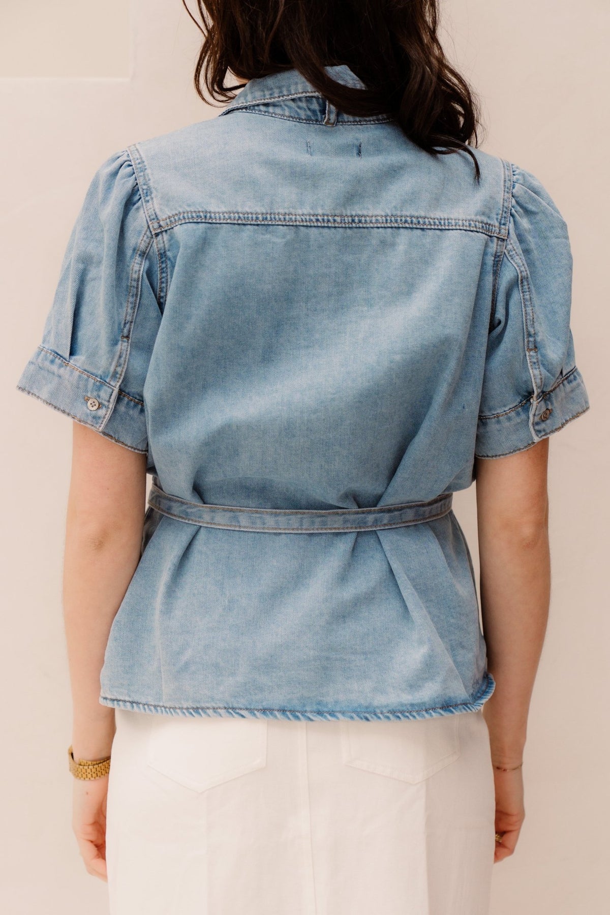 Toni Blouse Denim Light Blue - Bij Keesje - G - maxx - Blouse