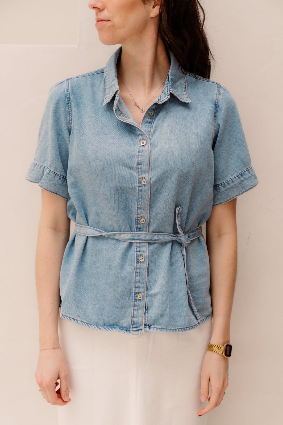 Toni Blouse Denim Light Blue - Bij Keesje - G - maxx - Blouse