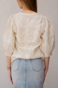 Top offwhite - silver 26325 - Bij Keesje - Smashed Lemon - Top