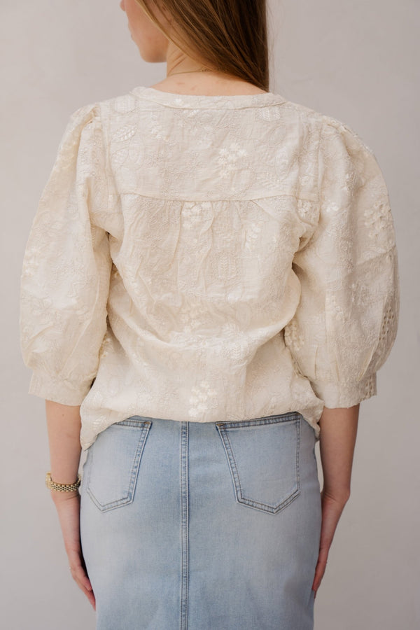 Top offwhite - silver 26325 - Bij Keesje - Smashed Lemon - Top