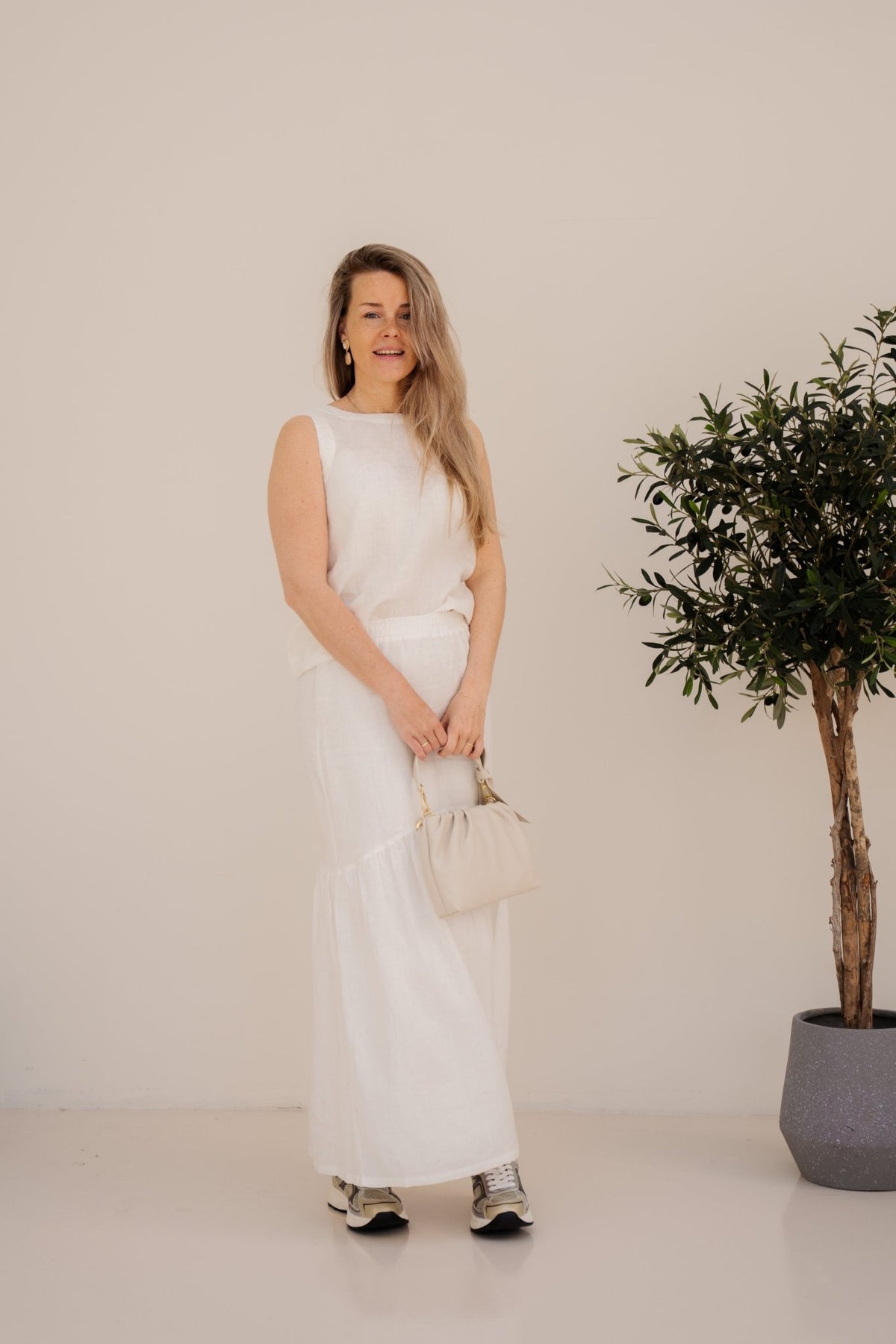 Top slv/lss Linen offwhite - 28255 - Bij Keesje - Esqualo - top