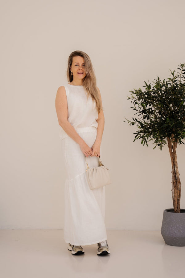 Top slv/lss Linen offwhite - 28255 - Bij Keesje - Esqualo - top