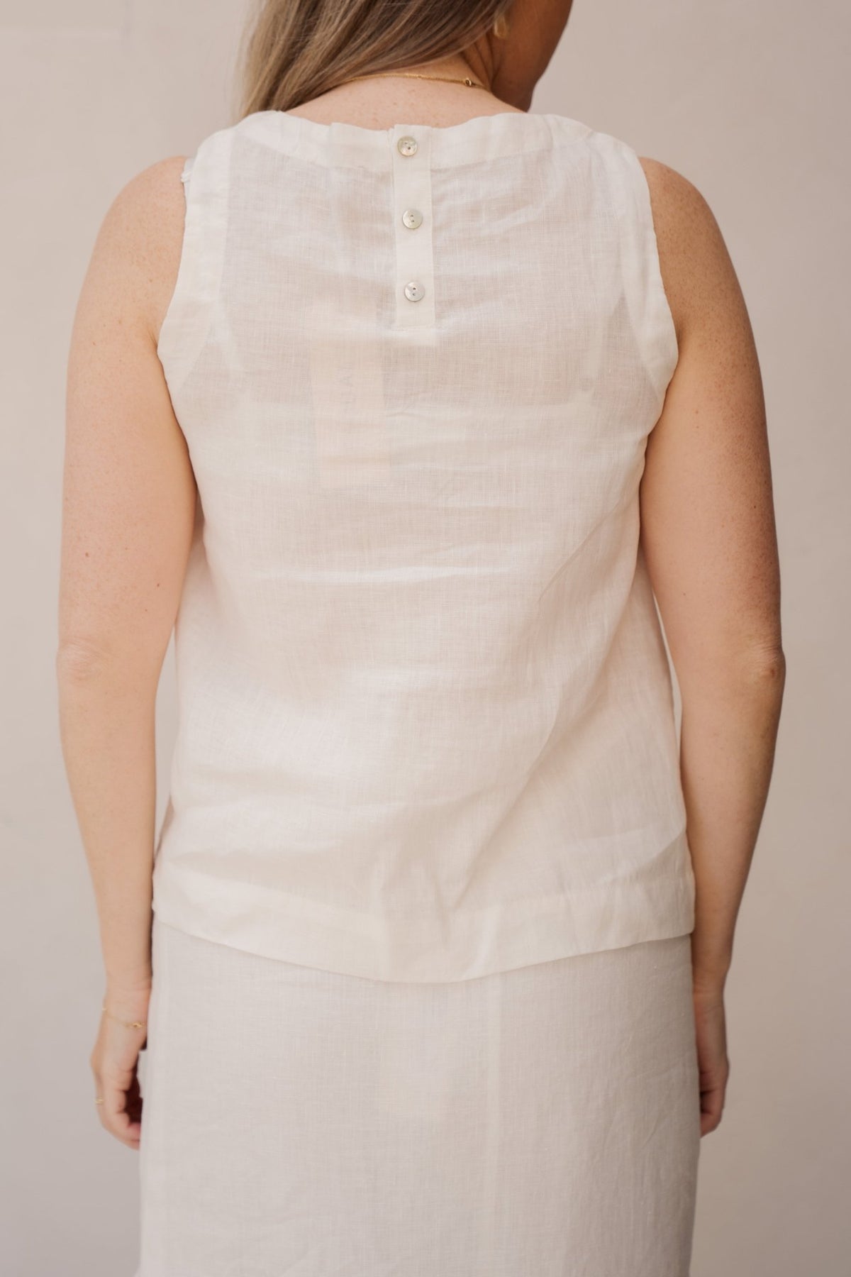Top slv/lss Linen offwhite - 28255 - Bij Keesje - Esqualo - top
