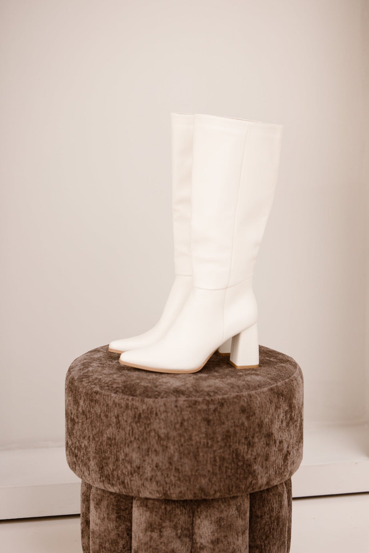 Toulouse heel boot off white - Bij Keesje - Bij Keesje