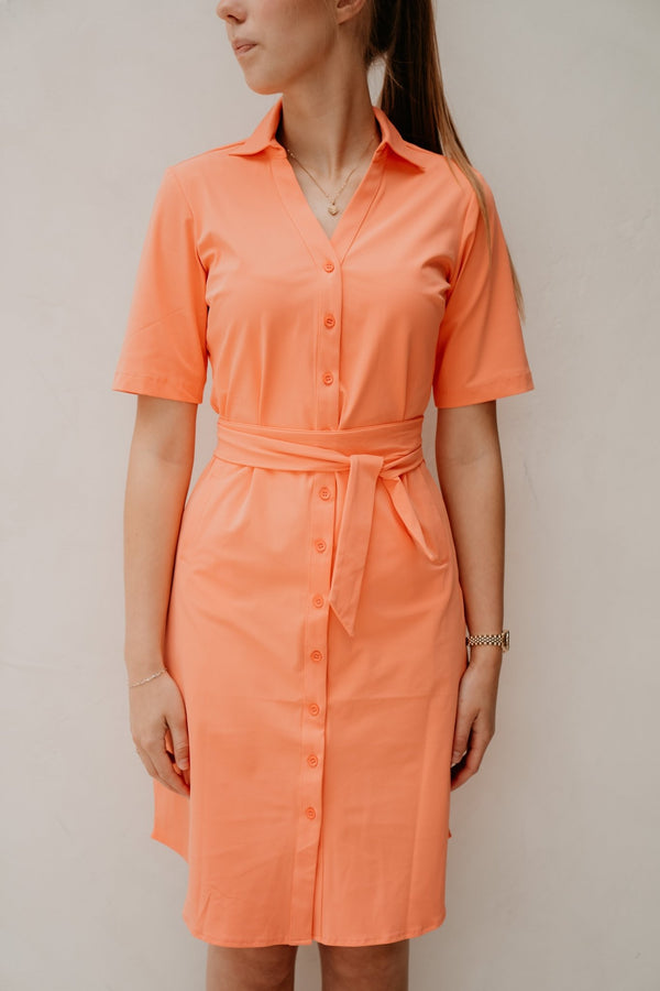Travel Dress coral - Bij Keesje - Bij Keesje - jurk