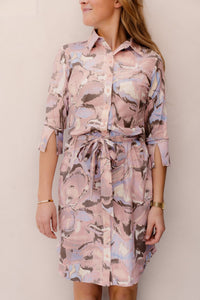 Travel Dress embroidered bloom print - Bij Keesje - Bij Keesje - jurk