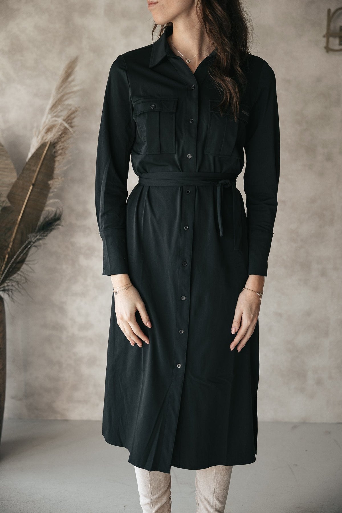 Travel dress long black - Bij Keesje