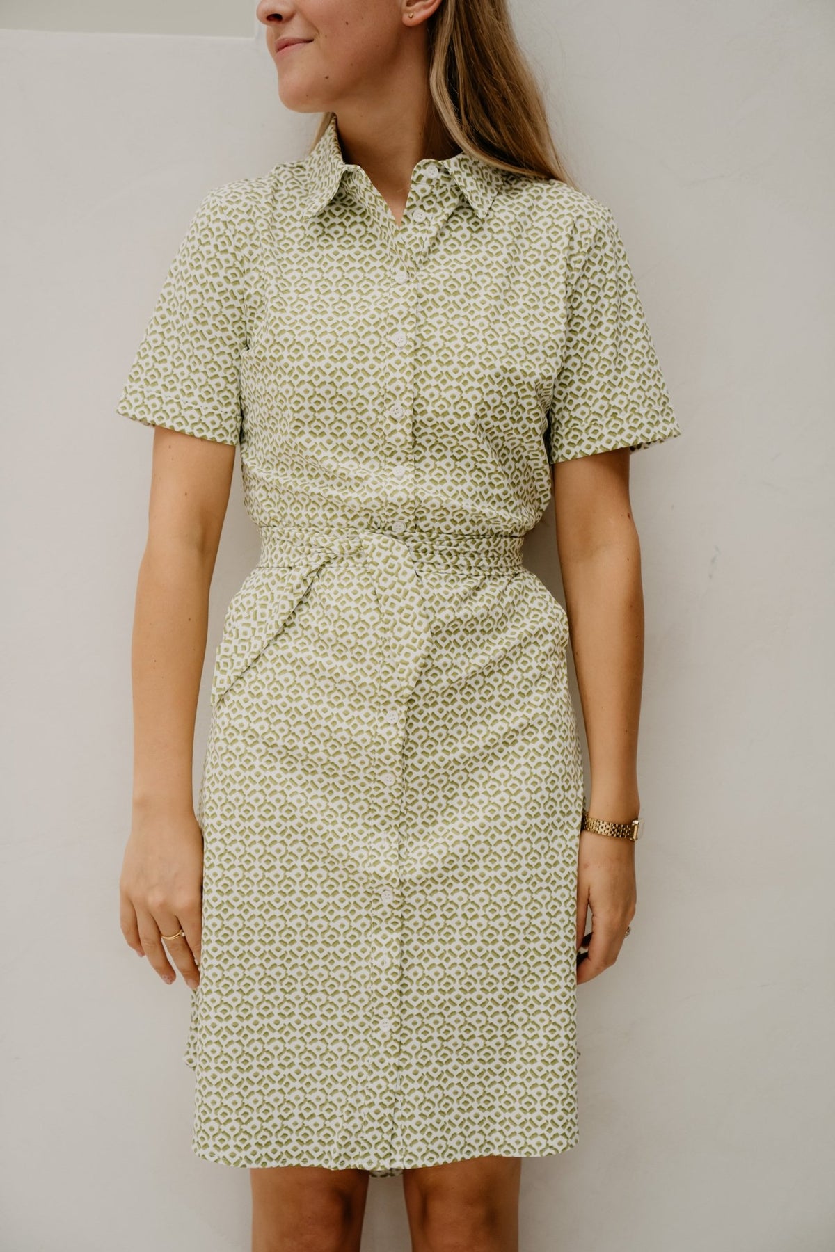 Travel Dress print sweet pea / white - Bij Keesje - Bij Keesje - jurk