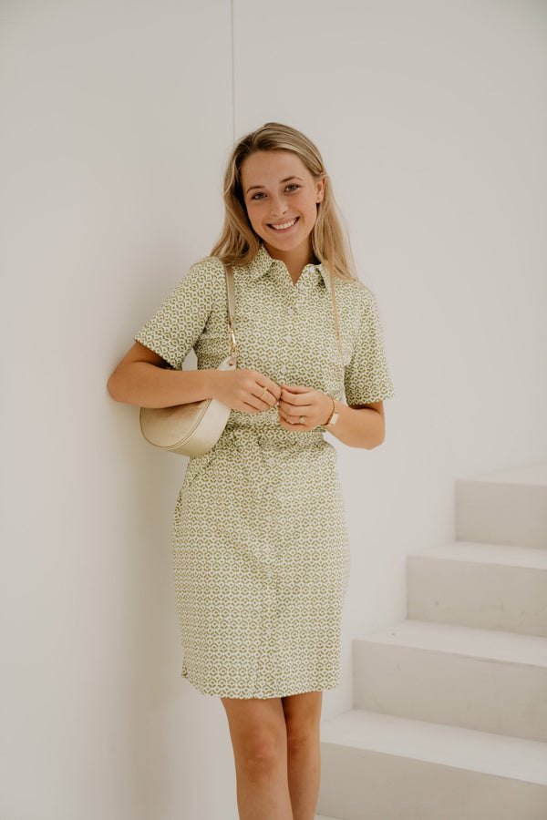 Travel Dress print sweet pea / white - Bij Keesje - Bij Keesje - jurk