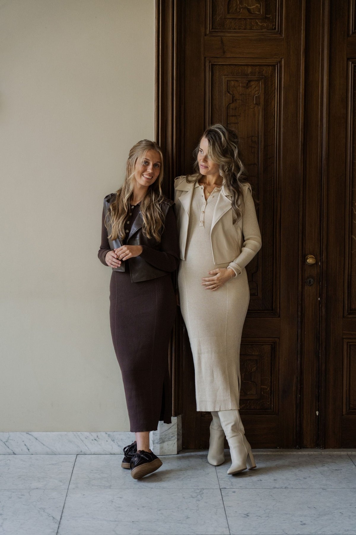 Trude leather gilet beige - Bij Keesje - Bij Keesje The Label