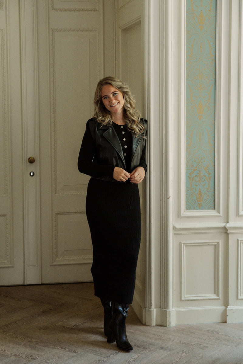 Trude leather gilet black - Bij Keesje - Bij Keesje The Label