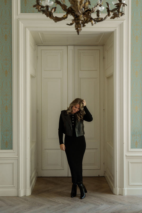 Trude leather gilet black - Bij Keesje - Bij Keesje The Label