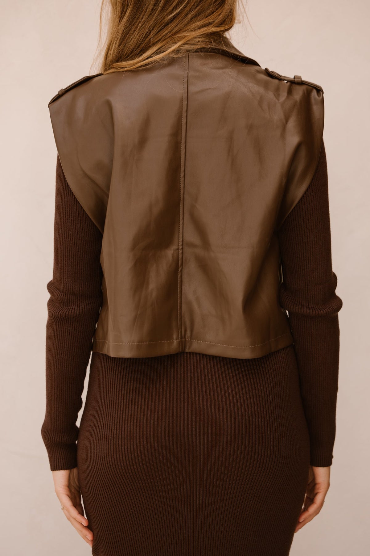 Trude leather gilet bruin - Bij Keesje - Bij Keesje The Label