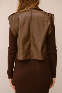 Trude leather gilet bruin - Bij Keesje - Bij Keesje The Label