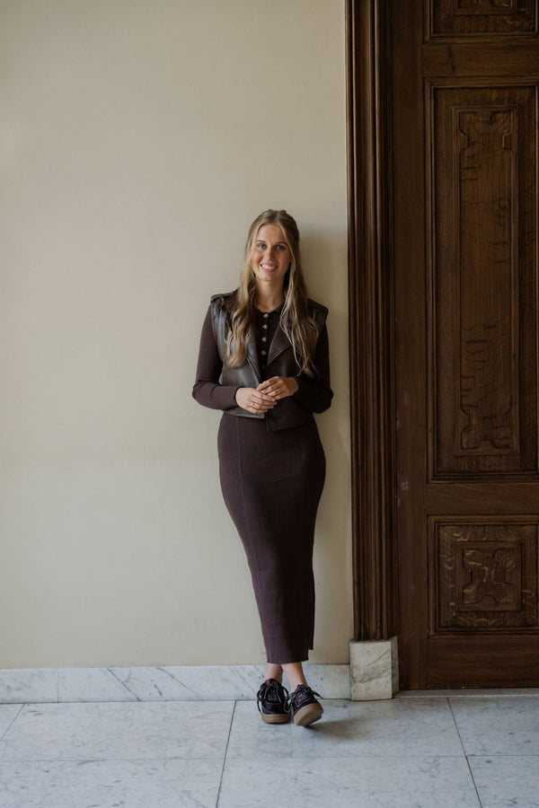 Trude leather gilet bruin - Bij Keesje - Bij Keesje The Label