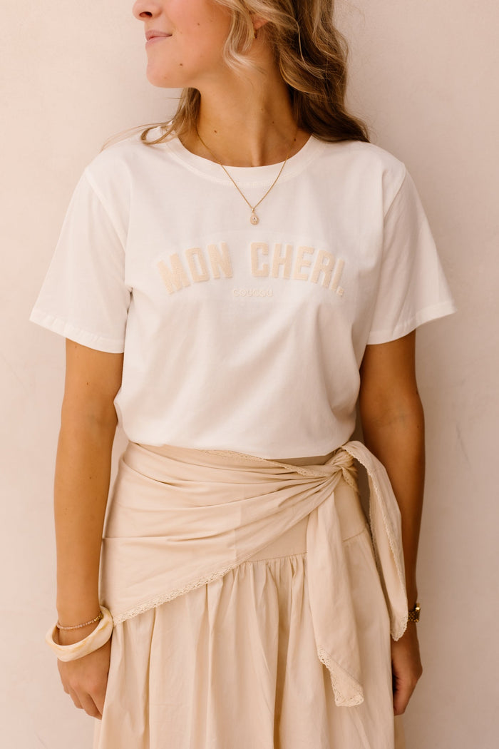 Tshirt opdruk beige - Bij Keesje - Bij Keesje - shirt