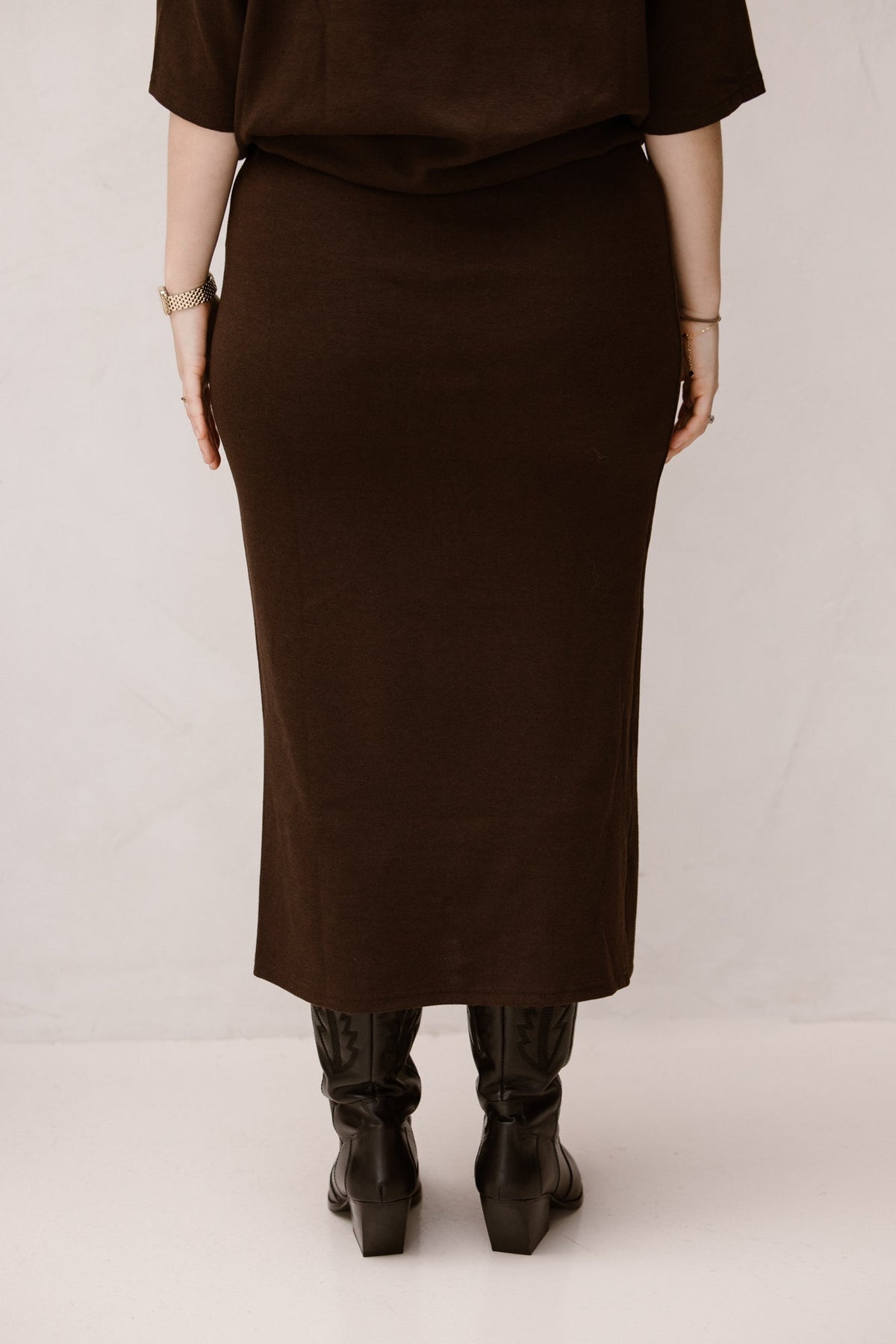 Tweedelig set bruin met koord - Bij Keesje - Bij Keesje