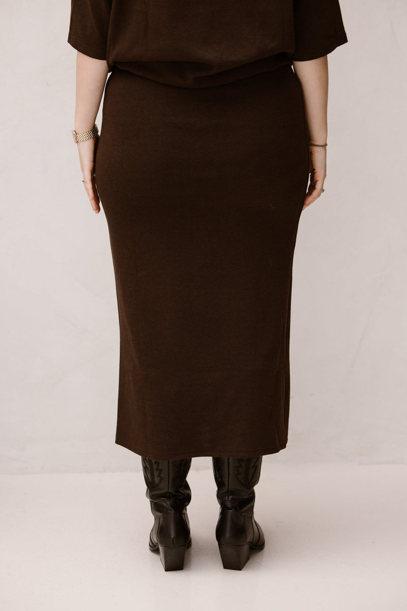 Tweedelig set bruin met koord - Bij Keesje - Bij Keesje