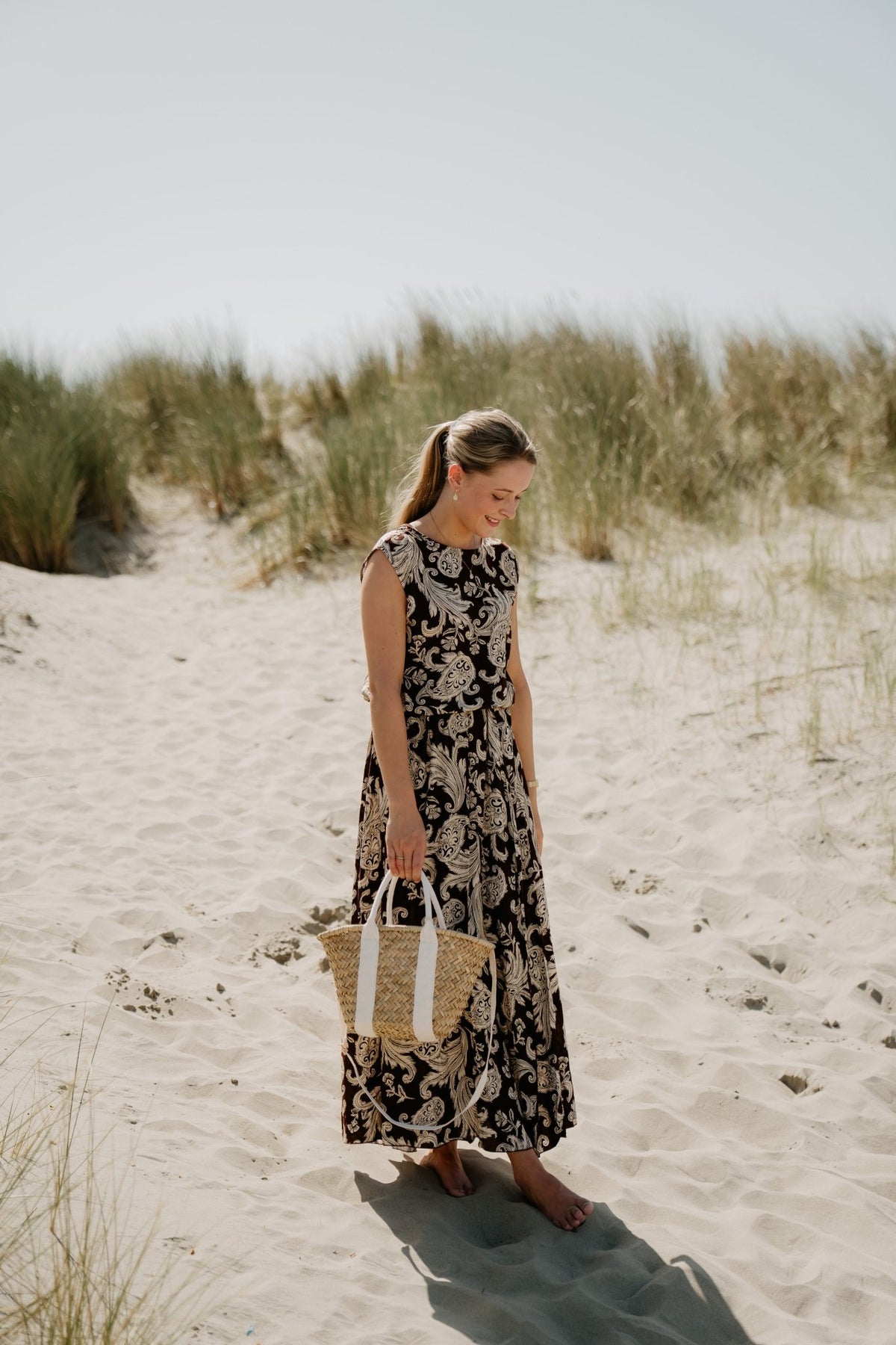 Tweedelig set bruin print - Bij Keesje - Bij Keesje - Rok