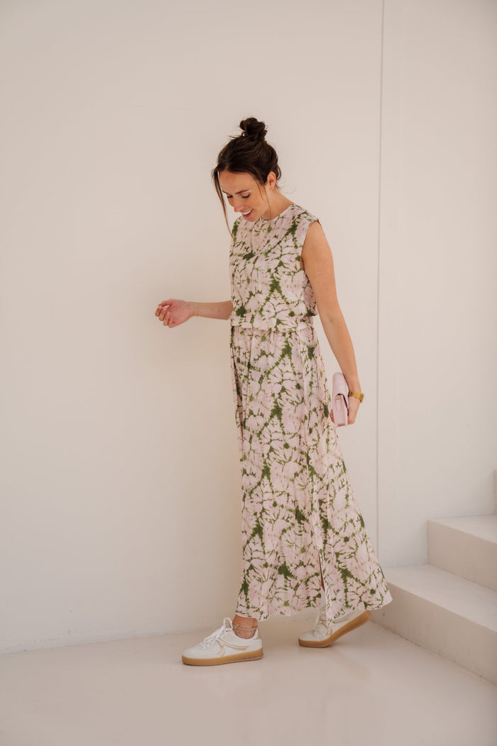 Tweedelig set groen print - Bij Keesje - Bij Keesje - Rok