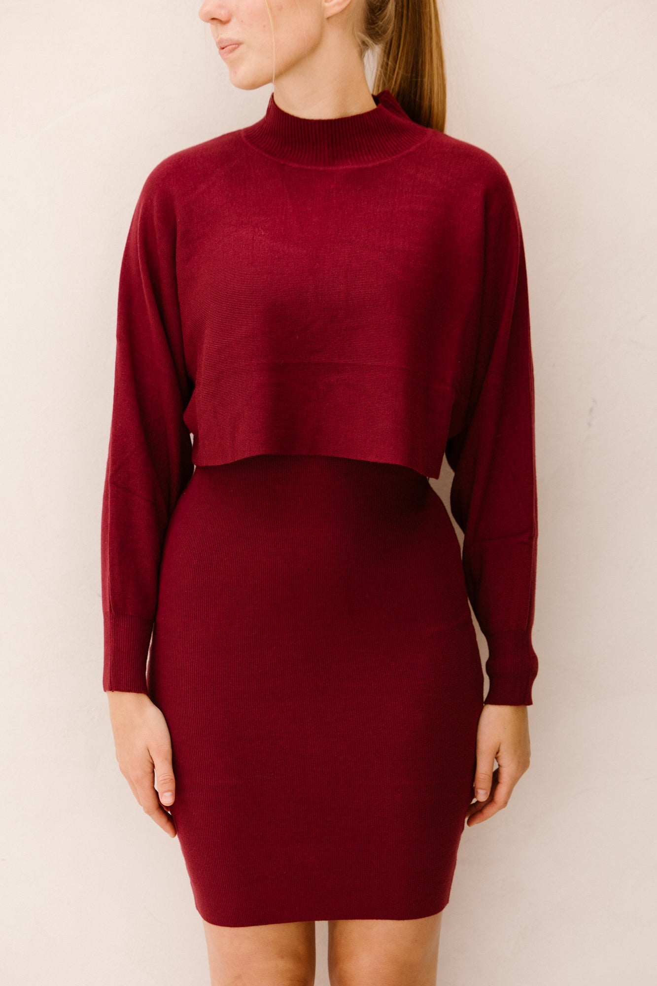 Two piece dress bordeaux - Bij Keesje - Bij - Keesje