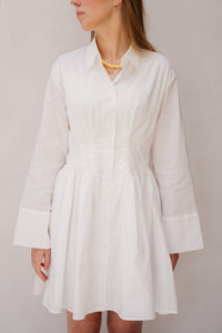 Ulissa Poplin Shirt Dress Off White - Bij Keesje - Neo Noir - jurk