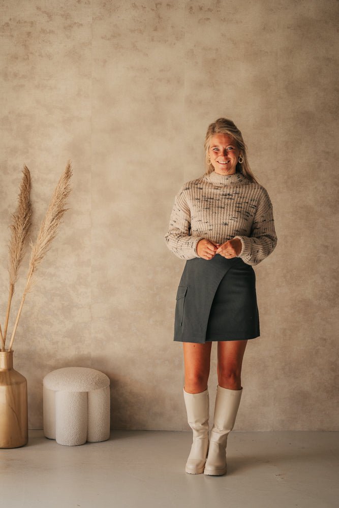 Valery skirt dark grey - Bij Keesje