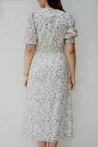 Valley Structure Flower Dress Off White - Bij Keesje - Neo Noir - Jurk