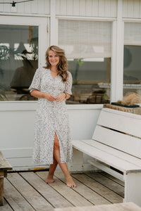 Valley Structure Flower Dress Off White - Bij Keesje - Neo Noir - Jurk