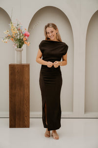 Vanda dress darkbrown - Bij Keesje - Bij Keesje - Jurk