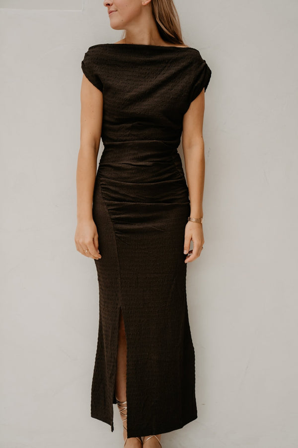 Vanda dress darkbrown - Bij Keesje - Bij Keesje - Jurk