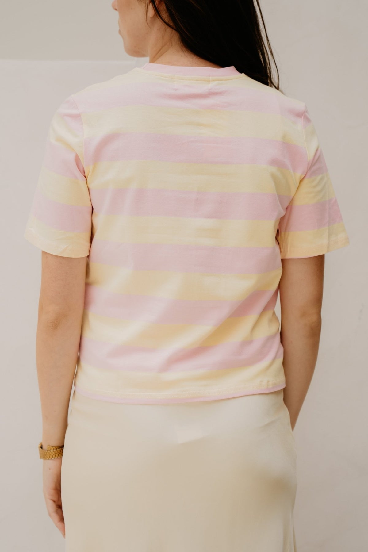 Vanile shirt stripe pink yellow - Bij Keesje - Bij Keesje - shirt