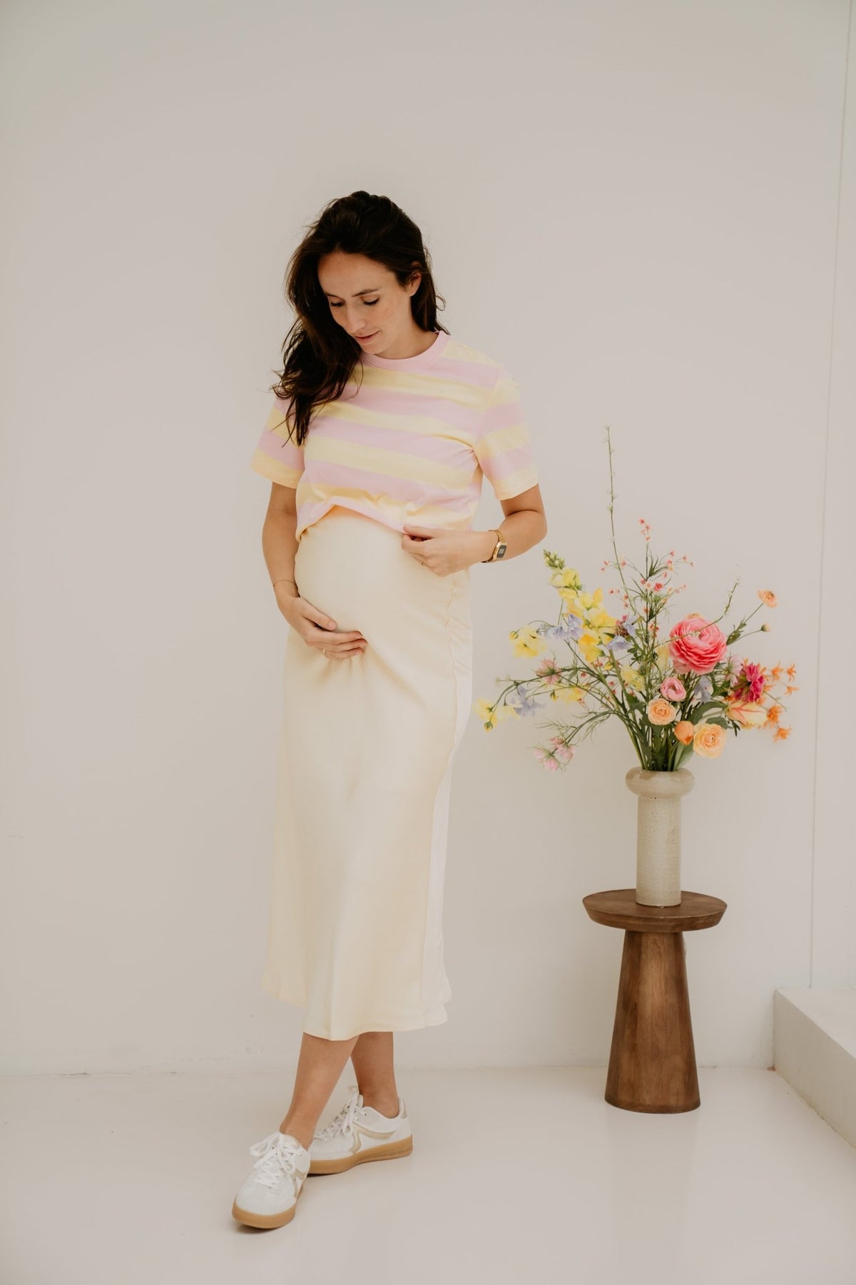 Vanile shirt stripe pink yellow - Bij Keesje - Bij Keesje - shirt