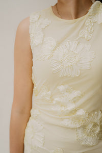 Vanina mesh dress flower yellow - Bij Keesje - Bij Keesje - Jurk