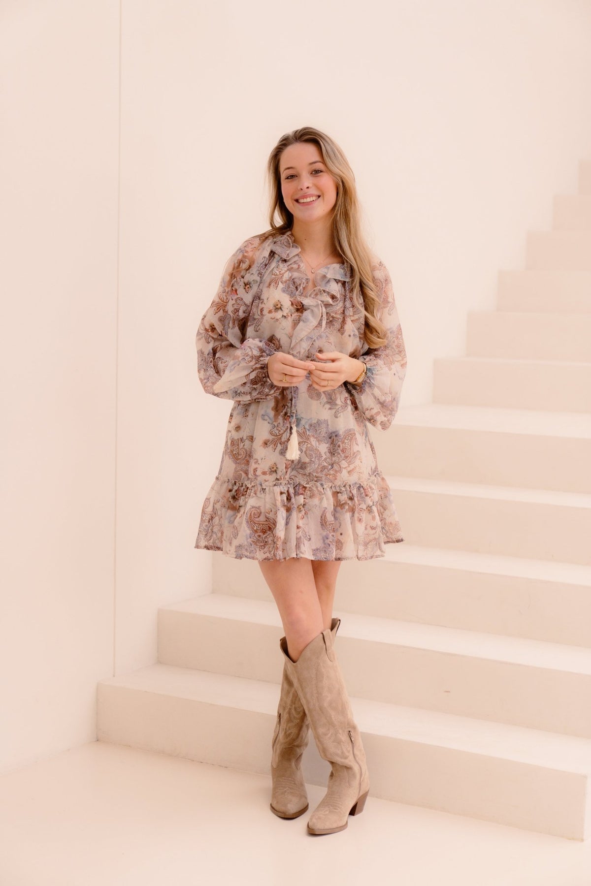 Var. Cielo azzurro abito initro dress - Bij Keesje - Rinascimento - Jurk