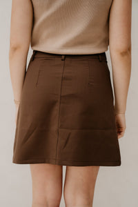 Vaya short skirt darkbrown - Bij Keesje - Bij Keesje - Rok