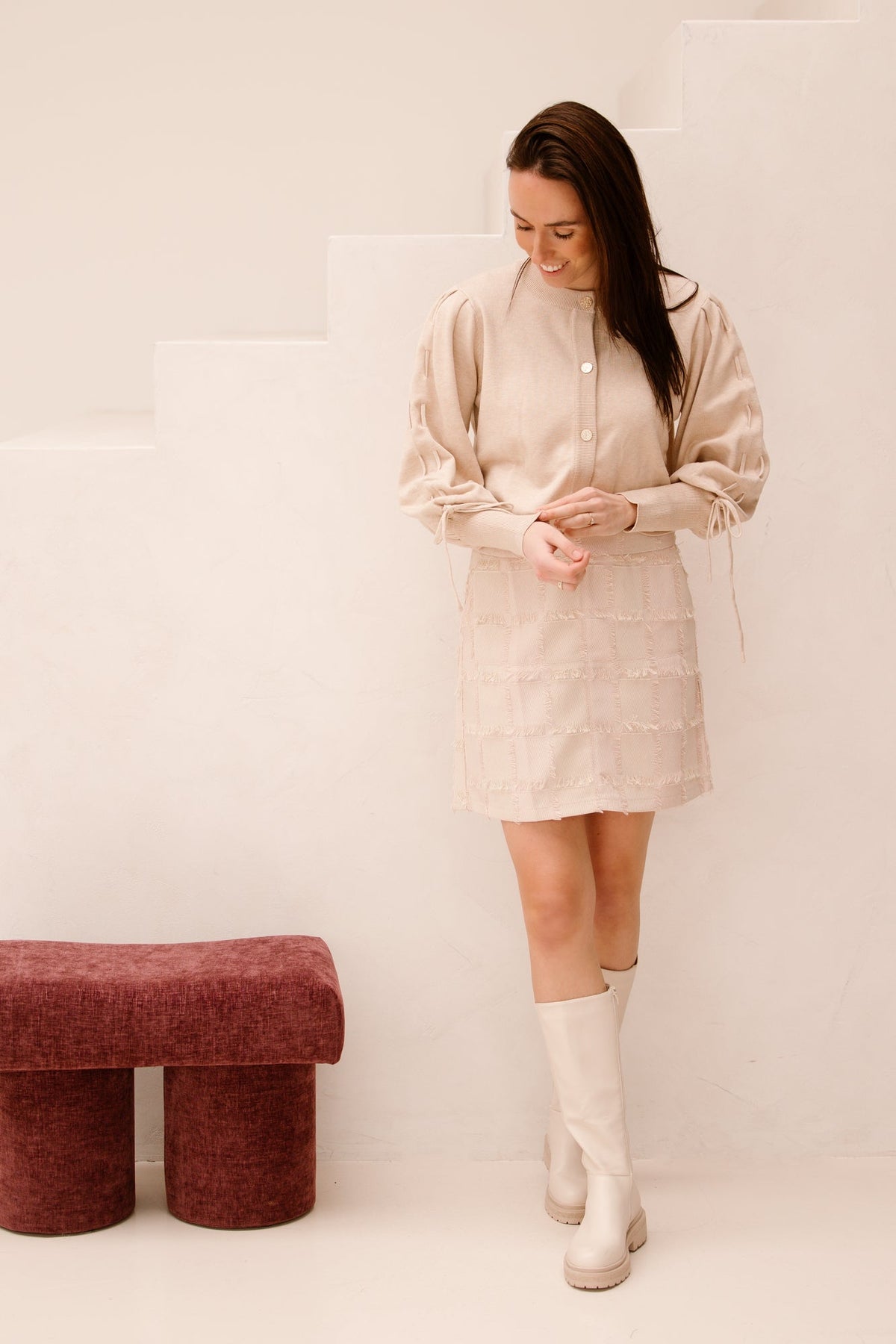 Vayda cardigan Sand - Bij Keesje - FLURESK - vest