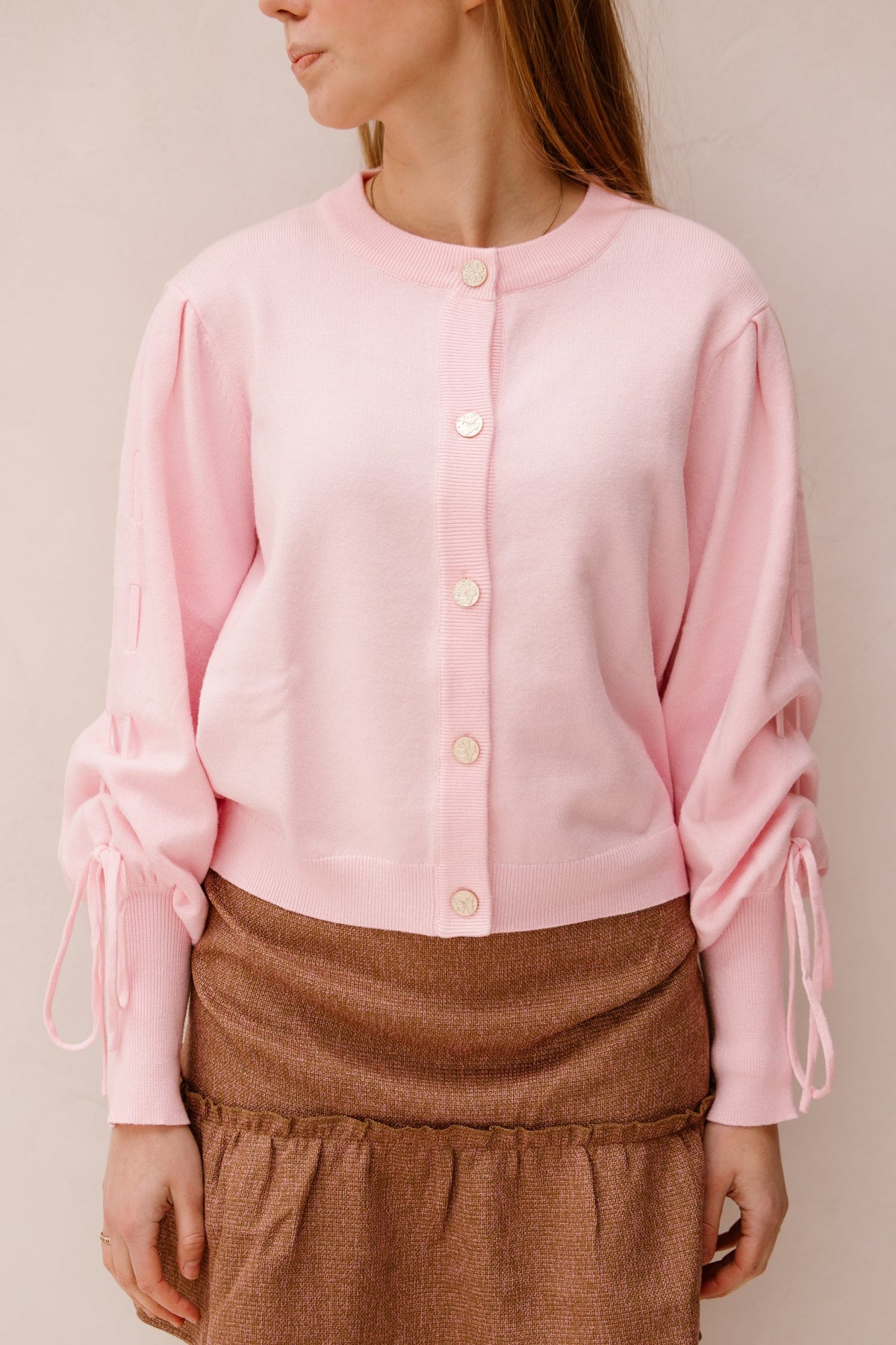 Vayda cardigan Soft pink - Bij Keesje - FLURESK - vest