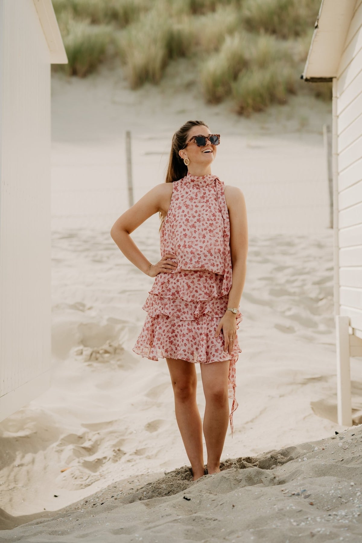 Veda Flower Top Dusty Rose - Bij Keesje - Neo Noir - top