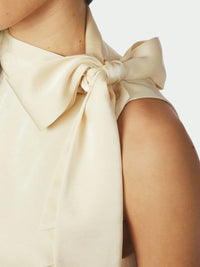 Veda heavy sateen top light yellow - Bij Keesje - Neo Noir - Blouse