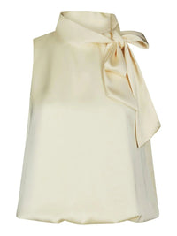 Veda heavy sateen top light yellow - Bij Keesje - Neo Noir - Blouse