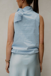 Veda poplin top light blue - Bij Keesje - Neo Noir - Blouse
