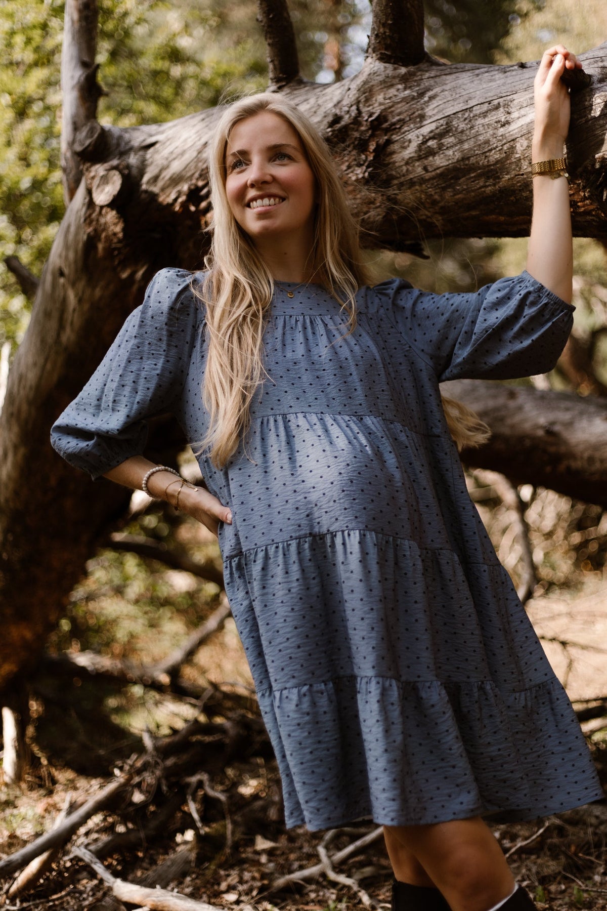 Veerle Dots Dress Blue - Bij Keesje - Bij Keesje The Label - Jurk