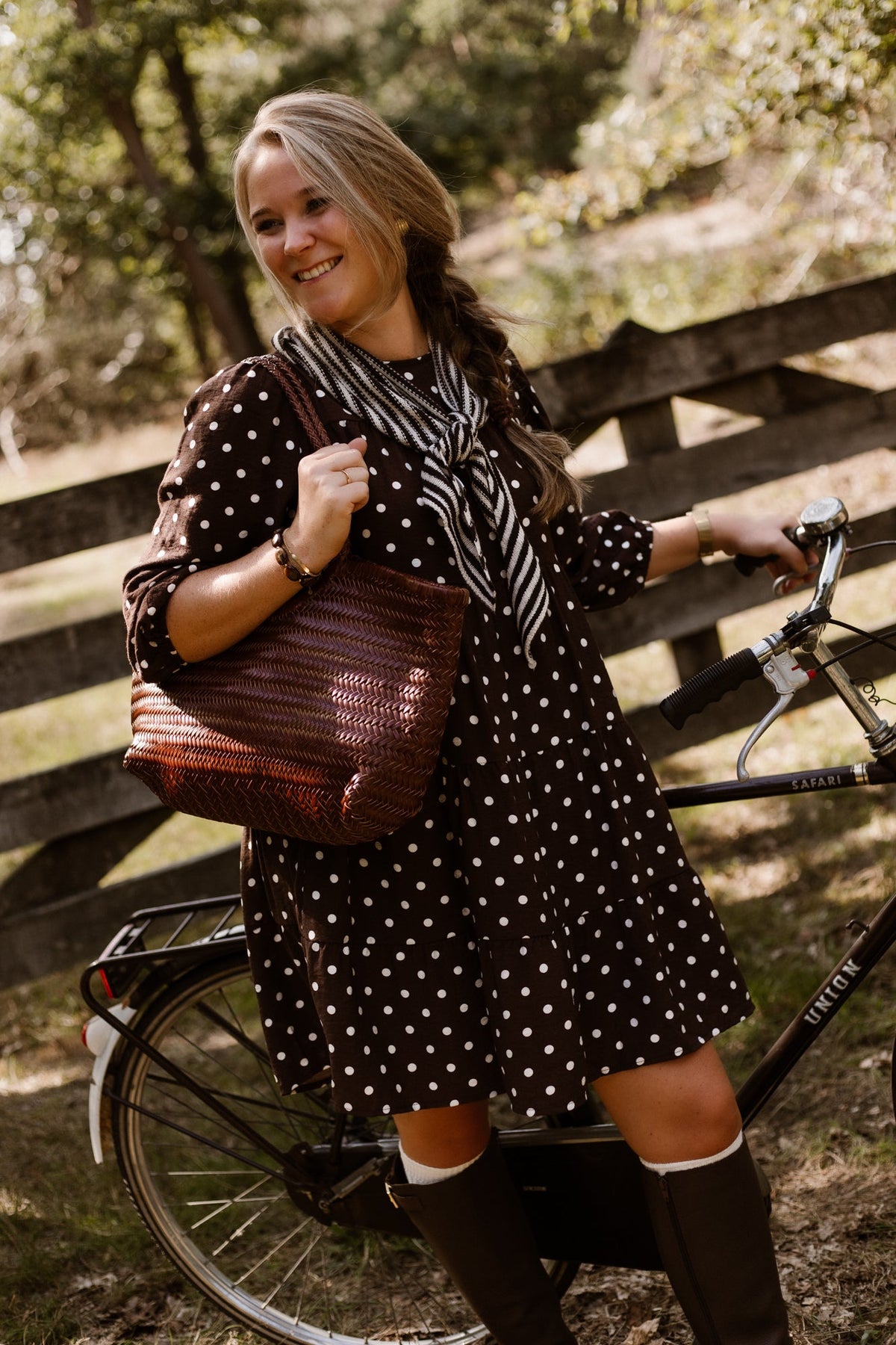 Veerle Dots Dress Brown - Bij Keesje - Bij Keesje The Label - Jurk