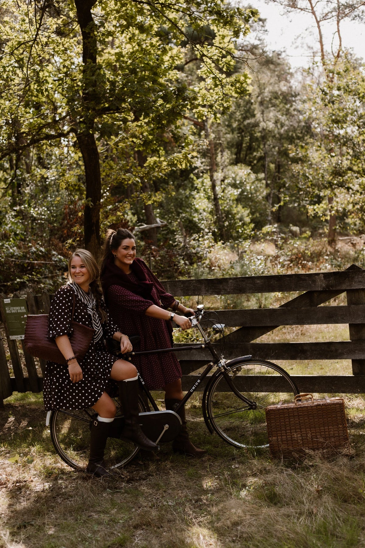 Veerle Dots Dress Plum - Bij Keesje - Bij Keesje The Label - Jurk