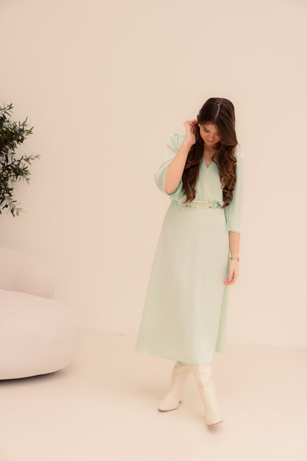 Verde Menta green mint abito initro dress - Bij Keesje - Rinascimento - Jurk