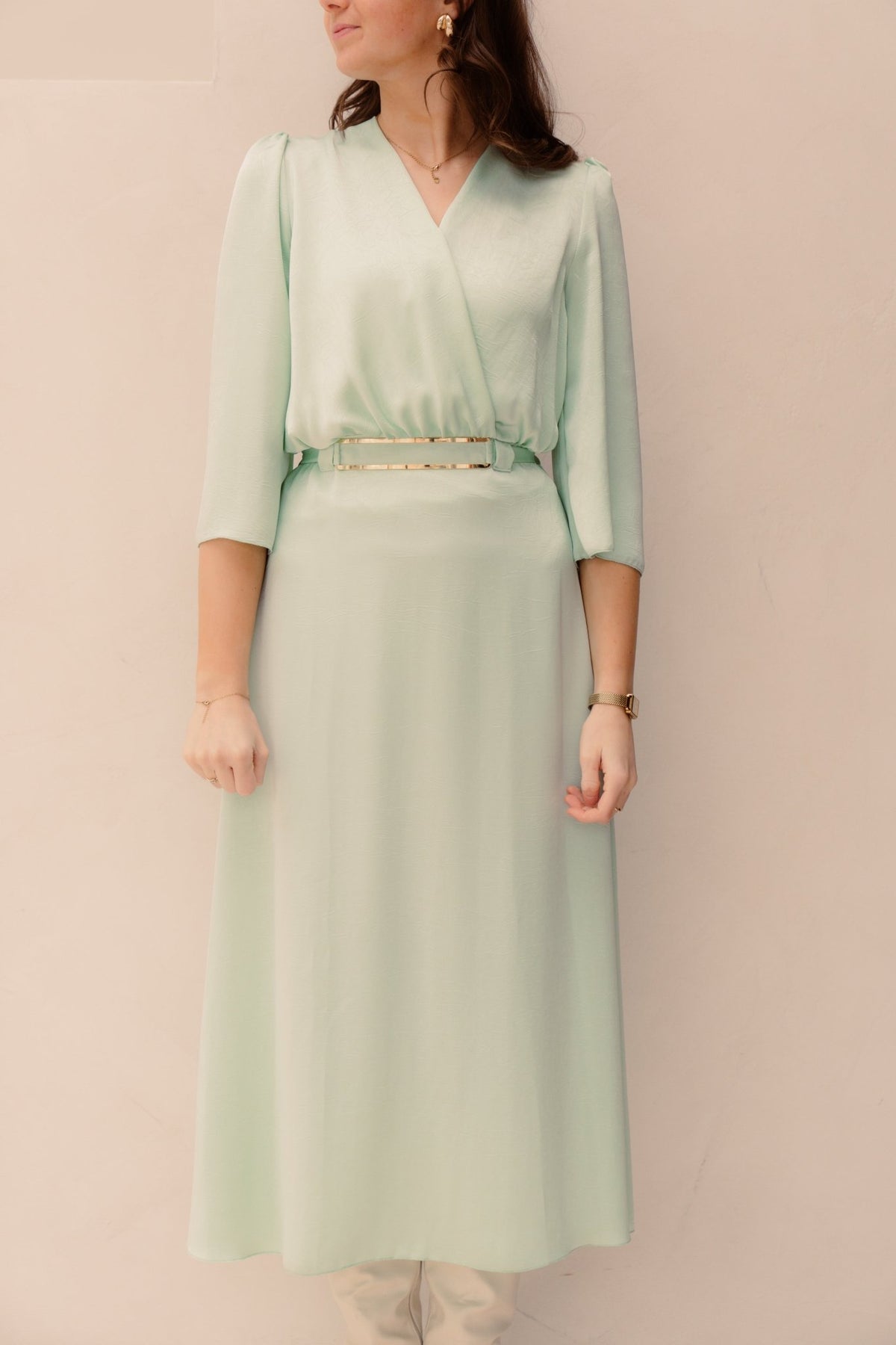 Verde Menta green mint abito initro dress - Bij Keesje - Rinascimento - Jurk