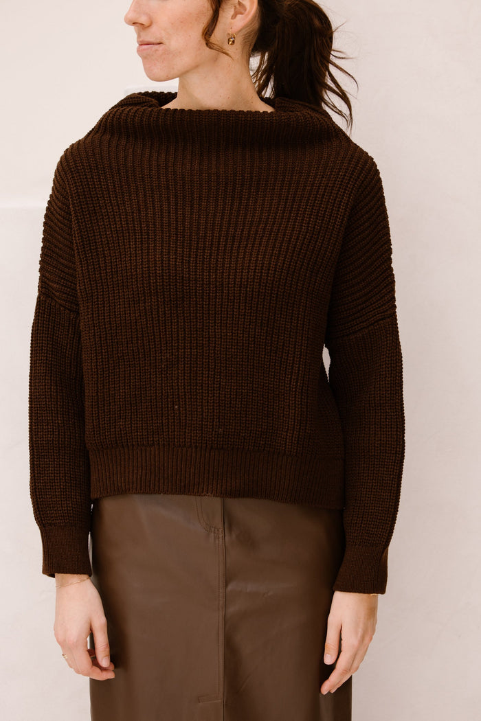 Verena marron cardigan - Bij Keesje - Ange