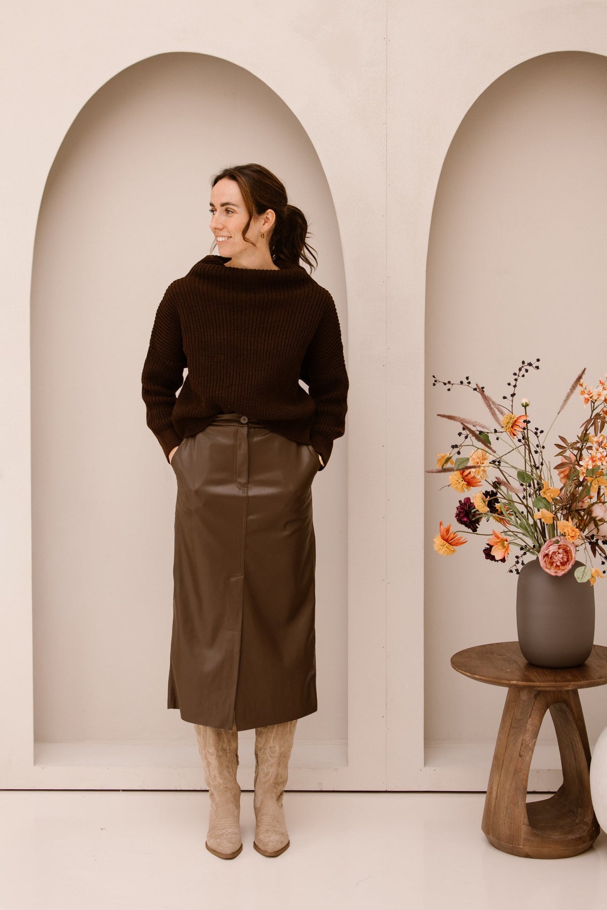 Verena marron cardigan - Bij Keesje - Ange