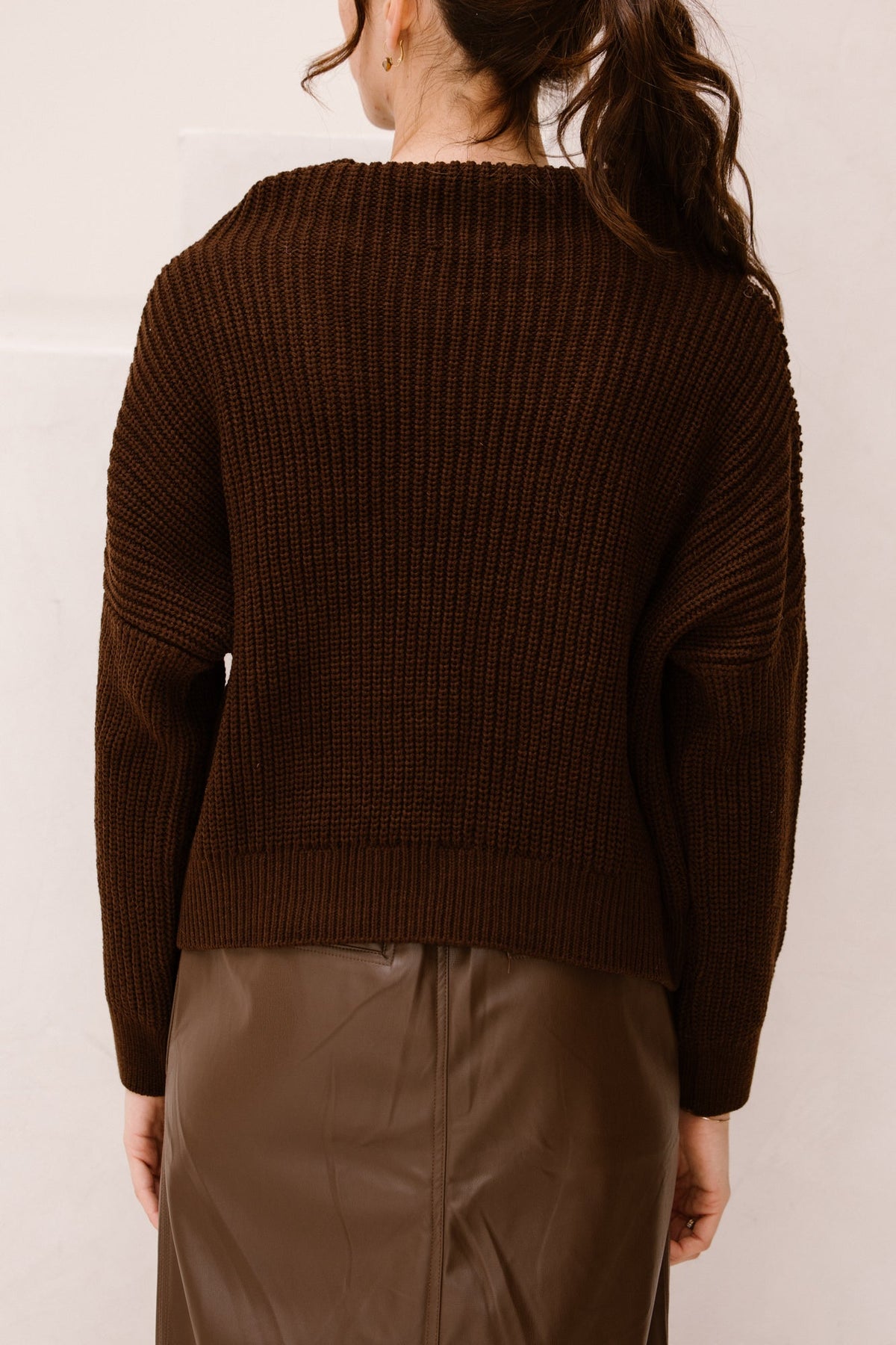 Verena marron cardigan - Bij Keesje - Ange